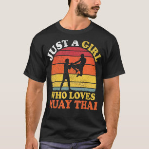 Camiseta Jogador Muay Thai Vintage Apenas Uma Menina Que Am
