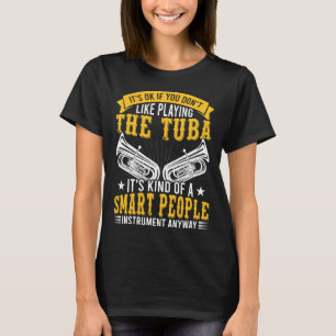 Camiseta Jogador Musical do Instrumento do Tuba Smart Pesso