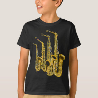 Camiseta Jogador Musical Saxofônico do Instrumento Saxófono