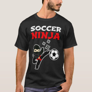 Camiseta Jogador Ninja Jogador Cute Futebol Amado Rapazes