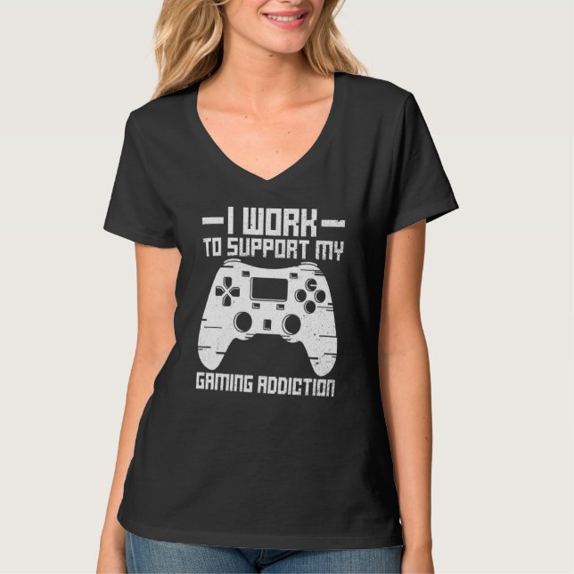 Camiseta Jogador Online Para Um Nerd De Controladora (Frente)
