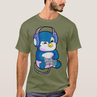 Camiseta Jogador para Jovens Jogo Presente Menina Pinguim