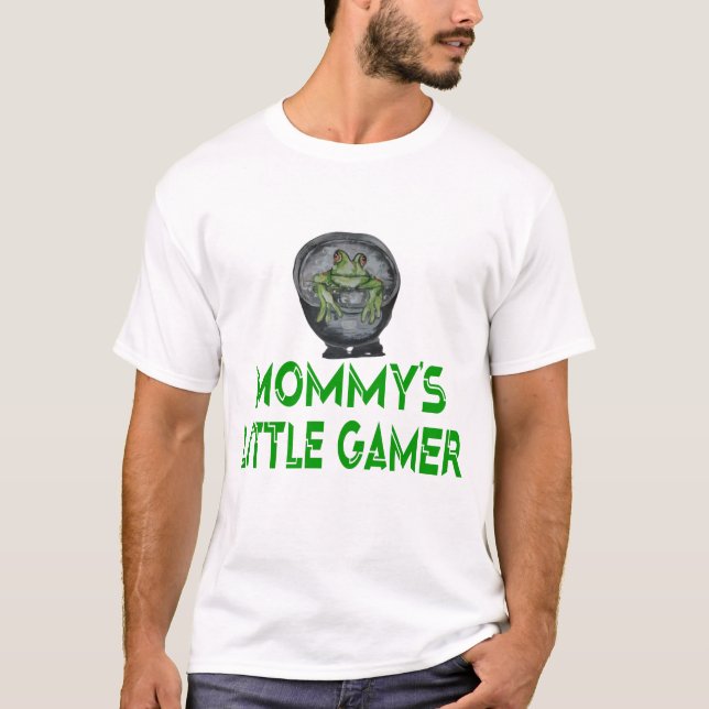 Camiseta Jogador pequeno da mamãe de Pepe sapo (Frente)