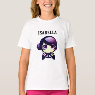 Camiseta Jogador personalizado de animação Kawaii
