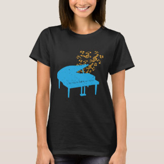 Camiseta Jogador Piano do Treble Clef Musical Gift Piano Re