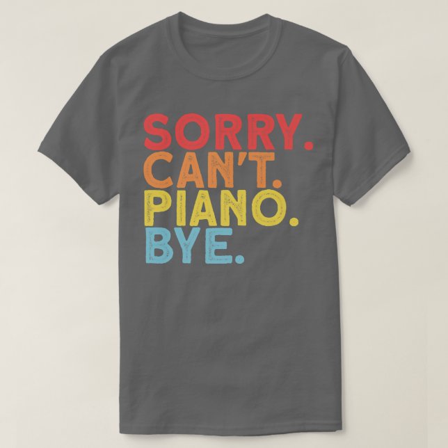 Camiseta Jogador Piano Funny Lover Retro Pianista Premi (Frente do Design)