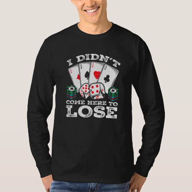 Camiseta Jogador Poker Cita o Texas Holdem Gambler Humor Pr (Frente)