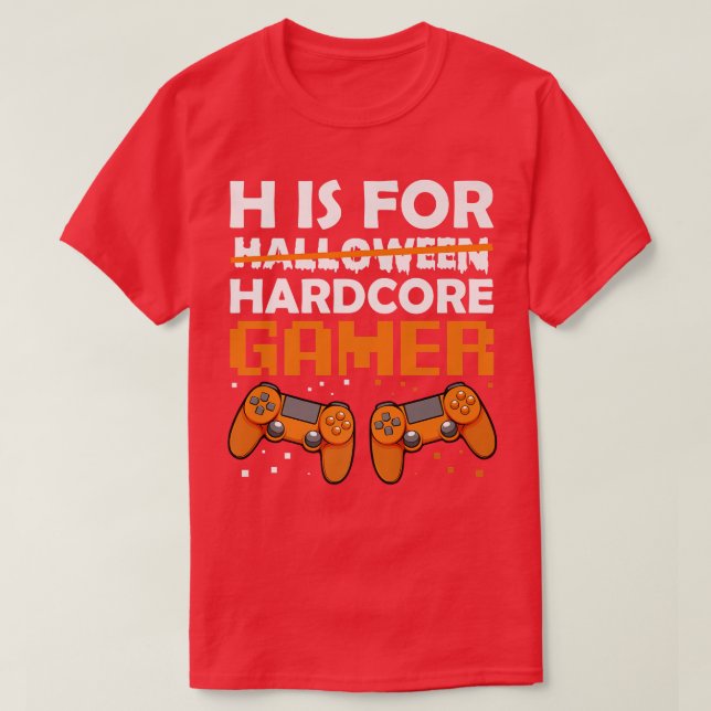 Camiseta Jogador Preguiçoso De Halloween Videogame Co (Frente do Design)