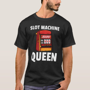 Camiseta Jogador Rainha das Máquinas de Slot, Jogador Casin