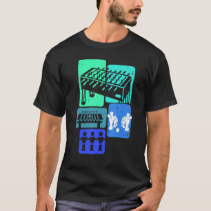 Camiseta Jogador Retro Jogador de Futebol de mesa Foosball