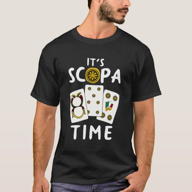 Camiseta Jogador Scopa Do Jogo De Cartão Italiano Scopa (Frente)