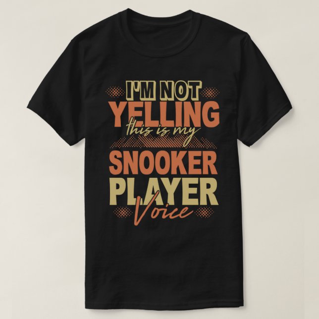 Camiseta Jogador Snooker dizendo hobby esportivo Capa Baseb (Frente do Design)