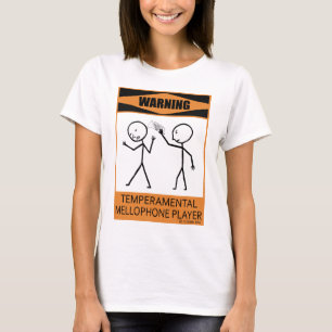 Camiseta Jogador Temperamental de advertência de Mellophon