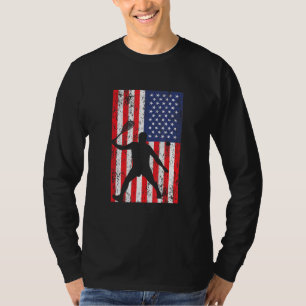 Camiseta Jogador Tênis de Bandeira Americano Esportes Patri