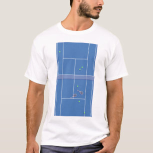 Camiseta Jogador Tênis Tênis da Corte Azul