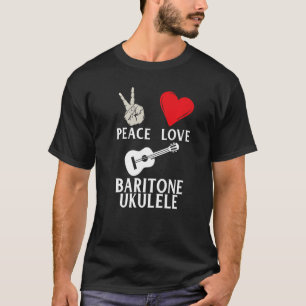 Camiseta Jogador Ukulele Hipster da Baritone do Amor pela P