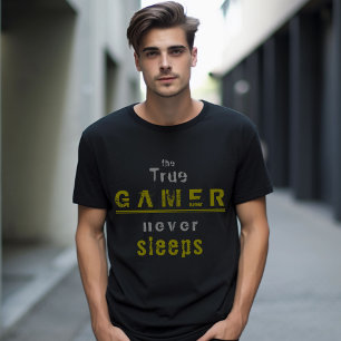 Camiseta Jogador Verdadeiro Nunca Dorme Jogador De Tipograf