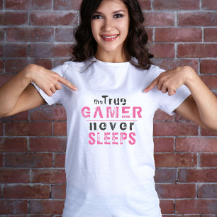 Camiseta Jogador Verdadeiro Nunca Dorme Jogador De Tipograf