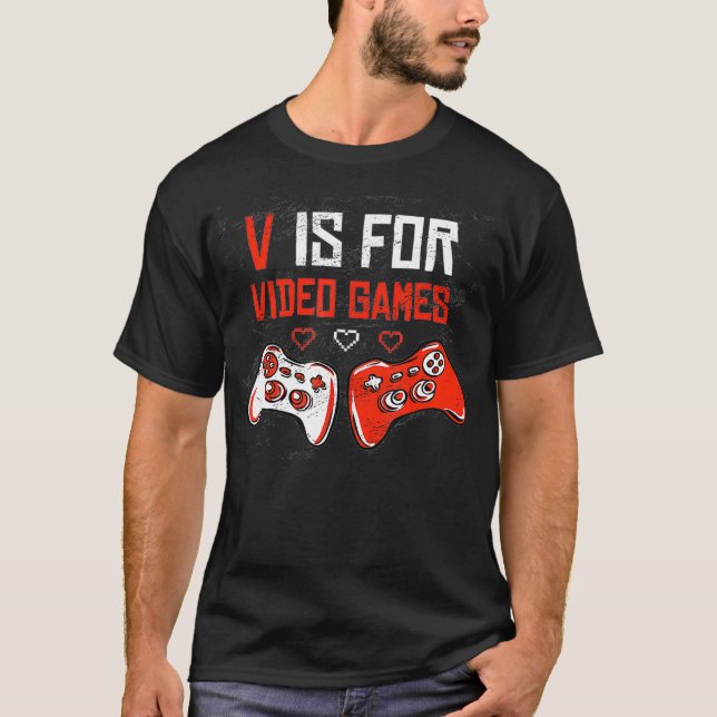 Camiseta Jogador, Videos games Engraçados Gráfico Joystick (Frente)