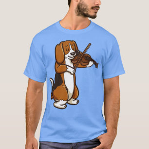 Camiseta Jogador Violino do Cão-de-Beagle Violin