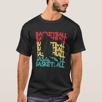 Camiseta Jogadora de adolescente de basquete retrô Silhout