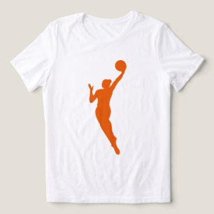 Camiseta Jogadora de basquete dinâmica Silhouette Design