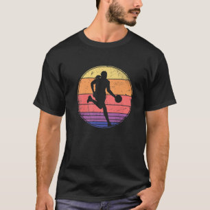 Camiseta Jogadora de basquetebol feminino bola retro basque