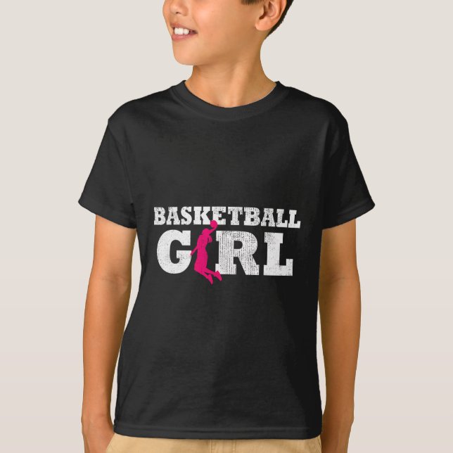 Camiseta Jogadora de basquetebol Silhouette Sport Gift (Frente)