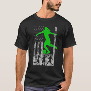 Camiseta Jogadora de futebol americano Flag Green Feminino