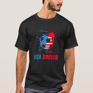 Camiseta Jogadora De Futebol Dos Eua, American Flag Girls B