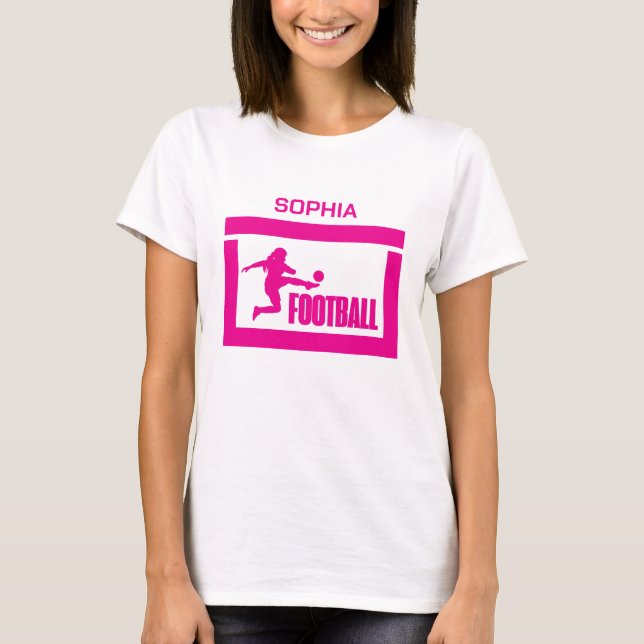 Camiseta Jogadora de futebol, Equipe de aniversários (Frente)