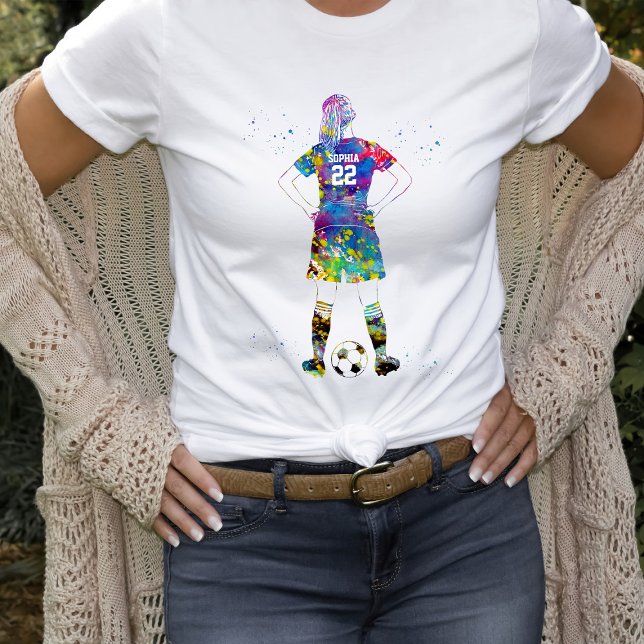Camiseta Jogadora de Futebol Feminina  (Criador carregado)