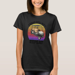 Camiseta Jogadora de golfe do Carrinho de Golfe Repetista R