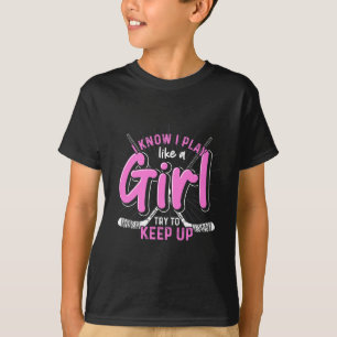 Camiseta Jogadora de Hóquei no Gelo Mulheres Meninas Esport