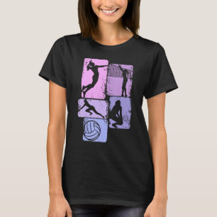 Camiseta Jogadora de Jovens Mulheres de Voleibol