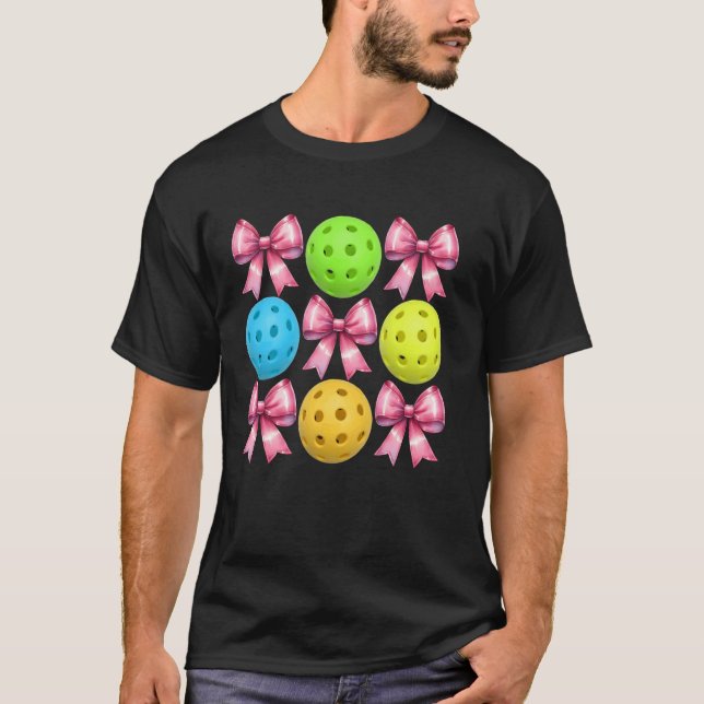 Camiseta Jogadora de Pickleball com Laço Sedutor Dia das Mã (Frente)