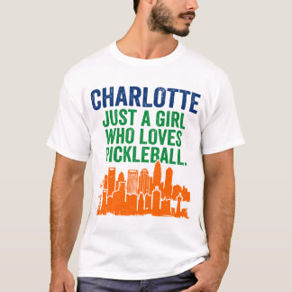 Camiseta Jogadora de pickleball feminina de Charlotte Carol