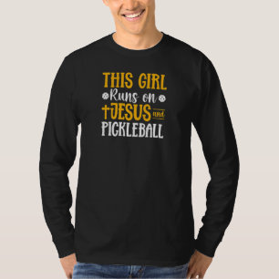 Camiseta Jogadora de Pickleball Feminina Esta Garota Corre