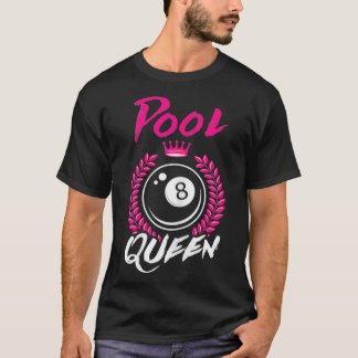 Camiseta Jogadora de Piscina da Rainha Engraçada Piscina Bi