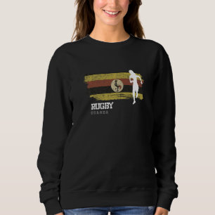 Camiseta Jogadora de Rugby Feminina Bandeira Uganda Esporte