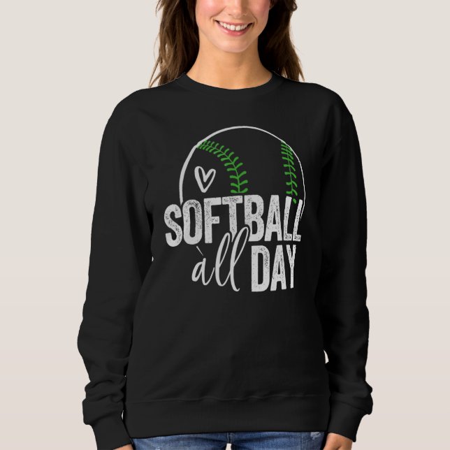 Camiseta Jogadora de Softball Jovens Mulheres Adolescentes  (Frente)