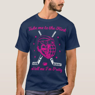 Camiseta Jogadora Engraçada De Hóquei No Gelo Feminina
