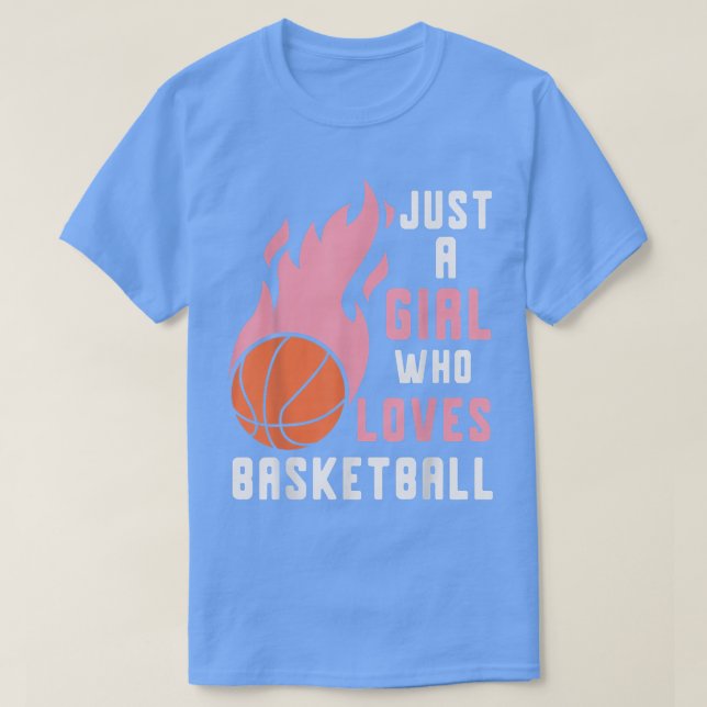 Camiseta Jogadoras De Basquete Só Uma Menina Que Ama Bask (Frente do Design)
