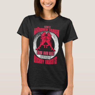 Camiseta Jogadoras de hóquei de verdade jogando hóquei de c