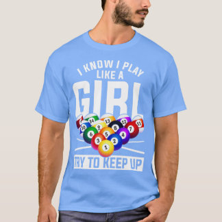 Camiseta Jogadoras de Piscina engraçadas Meninas Snooker Bi