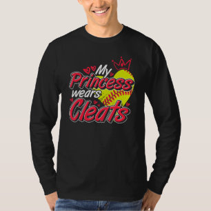 Camiseta Jogadoras de Softball Girls Limpa Princesa Esporte