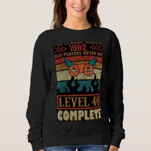Camiseta Jogadores Antigos Nunca Morrem Nível 40 Gamer Comp