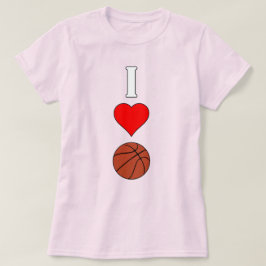 Camiseta Jogadores de basquete de I Love/Heart Basball de m