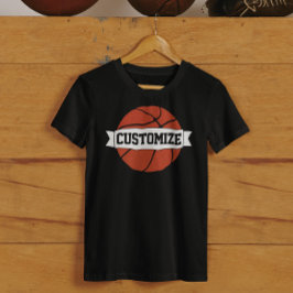 Camiseta Jogadores de basquete e treinadores Nome da Equipe