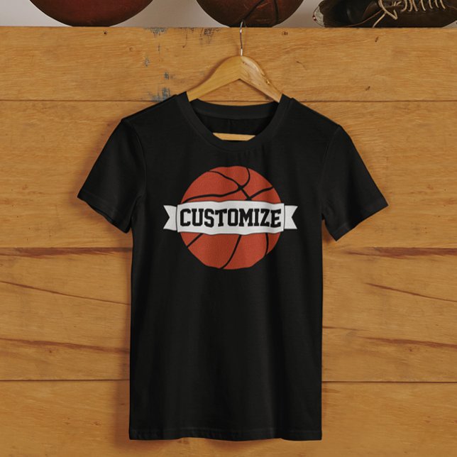 Camiseta Jogadores de basquete e treinadores Nome da Equipe (Basketball team shirt with custom team name or text)